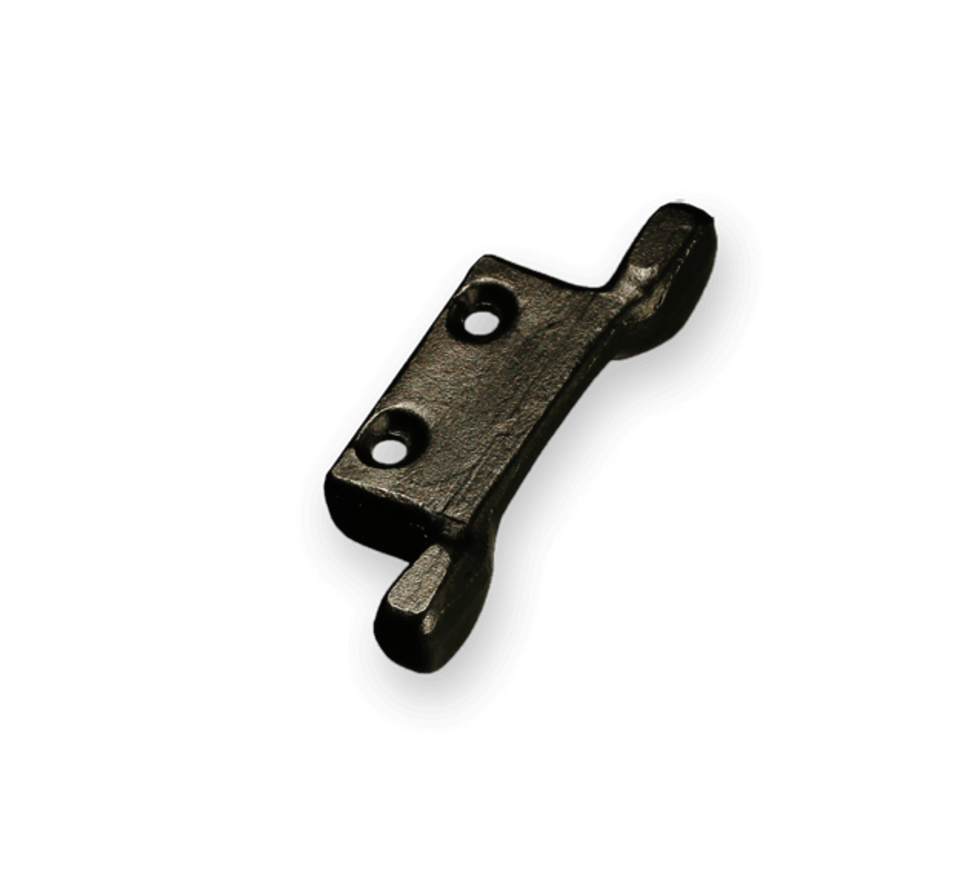 Edelstahl-Endstücke für Rolltorprofil 1.100 D