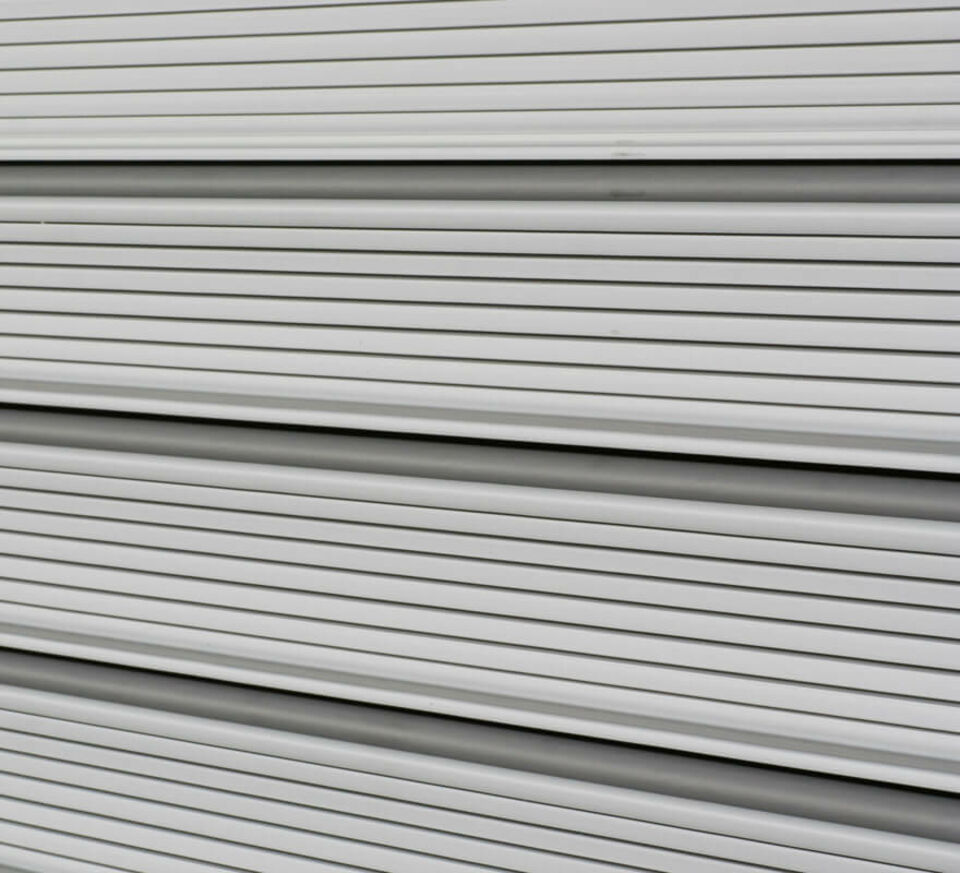 Rolltorpanzerausschnitt mit Profil ISO-SL, Rückseite